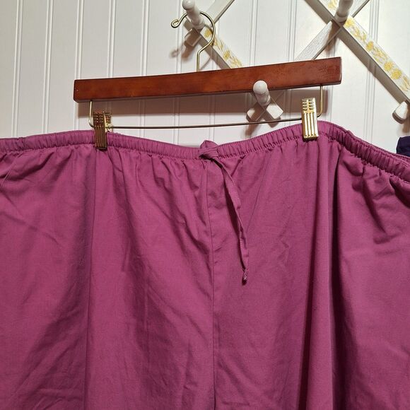 Womens Tafford Scrub Pants 4X Pink Purple Medical Pockets Lot Of 2 Uniform‎ Work - Picture 3 of 16